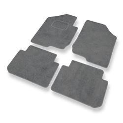 Tapis de sol velours pour Kia Carens III (2006-2012) - Premium tapis de voiture - gris - DGS Autodywan