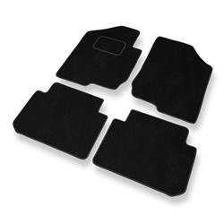 Tapis de sol velours pour Kia Carens III (2006-2012) - Premium tapis de voiture - noir - DGS Autodywan