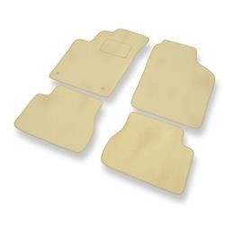 Tapis de sol velours pour Kia Picanto I (2004-2010) - Premium tapis de voiture - beige - DGS Autodywan