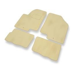 Tapis de sol velours pour Kia Soul (2008-2016) - Premium tapis de voiture - beige - DGS Autodywan