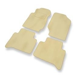 Tapis de sol velours pour Kia Sportage I (1993-2004) - Premium tapis de voiture - beige - DGS Autodywan