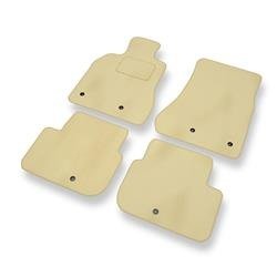 Tapis de sol velours pour Lexus GS II (1997-2004) - Premium tapis de voiture - beige - DGS Autodywan