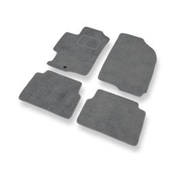 Tapis de sol velours pour Mazda 6 I (2002-2008) - Premium tapis de voiture - gris - DGS Autodywan