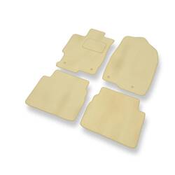 Tapis de sol velours pour Mazda 6 II (2007-2012) - Premium tapis de voiture - beige - DGS Autodywan