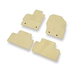 Tapis de sol velours pour Mazda CX-7 (2007-2012) - Premium tapis de voiture - beige - DGS Autodywan