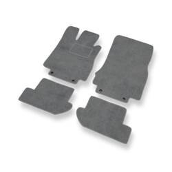 Tapis de sol velours pour Mercedes-Benz CL W215 (1999-2006) - Premium tapis de voiture - gris - DGS Autodywan