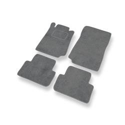 Tapis de sol velours pour Mercedes-Benz CLK A208, C208 (1996-2003) - Premium tapis de voiture - gris - DGS Autodywan