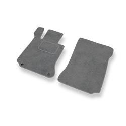 Tapis de sol velours pour Mercedes-Benz Classe C W204 (2007-2014) - Premium tapis de voiture - gris - DGS Autodywan