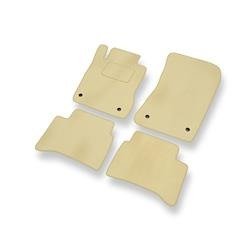 Tapis de sol velours pour Mercedes-Benz Classe E W211 (2002-2009) - Premium tapis de voiture - beige - DGS Autodywan