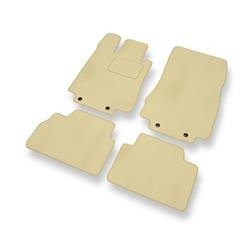 Tapis de sol velours pour Mercedes-Benz Classe S W220 (version longue) (1998-2006) - Premium tapis de voiture - beige - DGS Autodywan