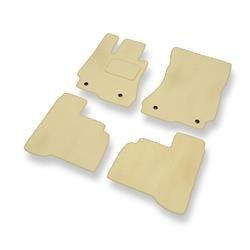 Tapis de sol velours pour Mercedes-Benz Classe S W221 (version courte) (2006-2013) - Premium tapis de voiture - beige - DGS Autodywan