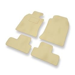 Tapis de sol velours pour Mini Cabrio I (2004-2009) - Premium tapis de voiture - beige - DGS Autodywan