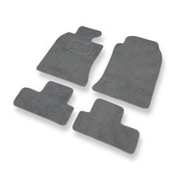 Tapis de sol velours pour Mini Cabrio I (2004-2009) - Premium tapis de voiture - gris - DGS Autodywan