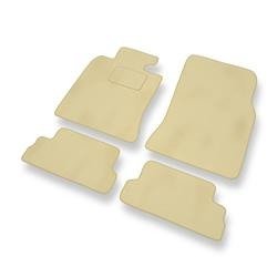 Tapis de sol velours pour Mini Cabrio II (2009-2015) - Premium tapis de voiture - beige - DGS Autodywan