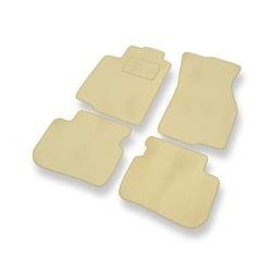 Tapis de sol velours pour Mitsubishi Colt V (1996-2004) - Premium tapis de voiture - beige - DGS Autodywan