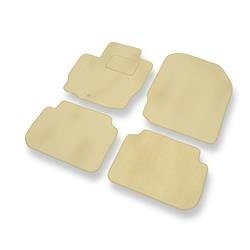 Tapis de sol velours pour Mitsubishi Colt VII (2008-2012) - Premium tapis de voiture - beige - DGS Autodywan