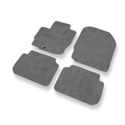 Tapis de sol velours pour Mitsubishi Colt VII (2008-2012) - Premium tapis de voiture - gris - DGS Autodywan