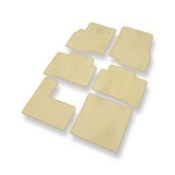 Tapis de sol velours pour Mitsubishi Grandis (2003-2011) - Premium tapis de voiture - beige - DGS Autodywan