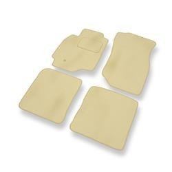 Tapis de sol velours pour Mitsubishi Lancer VII (2003-2008) - Premium tapis de voiture - beige - DGS Autodywan