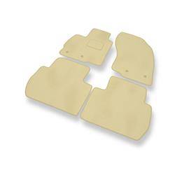 Tapis de sol velours pour Mitsubishi Outlander III (2012-2021) - Premium tapis de voiture - beige - DGS Autodywan