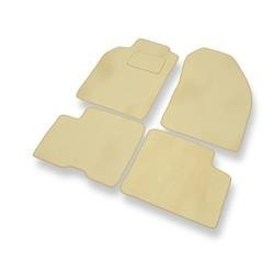 Tapis de sol velours pour Nissan Almera I (1995-2000) - Premium tapis de voiture - beige - DGS Autodywan