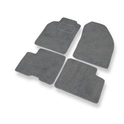 Tapis de sol velours pour Nissan Almera I (1995-2000) - Premium tapis de voiture - gris - DGS Autodywan