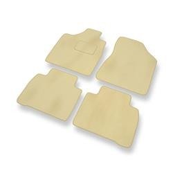 Tapis de sol velours pour Nissan Murano I (2002-2007) - Premium tapis de voiture - beige - DGS Autodywan