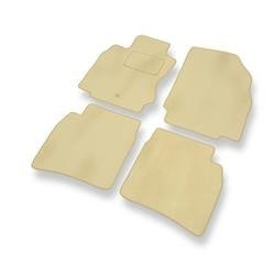 Tapis de sol velours pour Nissan Note E11 (2004-2013) - Premium tapis de voiture - beige - DGS Autodywan