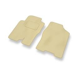 Tapis de sol velours pour Nissan Pathfinder R51 (2005-2014) - Premium tapis de voiture - beige - DGS Autodywan