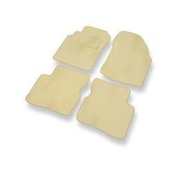 Tapis de sol velours pour Nissan Primera II P11 (1995-2002) - Premium tapis de voiture - beige - DGS Autodywan