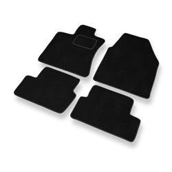 Tapis de sol velours pour Nissan Qashqai I (2007-2013) - Premium tapis de voiture - noir - DGS Autodywan