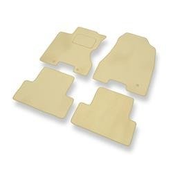 Tapis de sol velours pour Nissan X-trail II (2007-2013) - Premium tapis de voiture - beige - DGS Autodywan