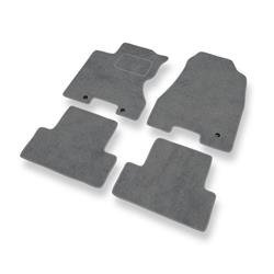 Tapis de sol velours pour Nissan X-trail II (2007-2013) - Premium tapis de voiture - gris - DGS Autodywan