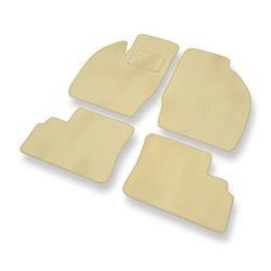 Tapis de sol velours pour Opel Agila A (2000-2007) - Premium tapis de voiture - beige - DGS Autodywan