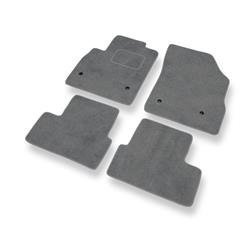 Tapis de sol velours pour Opel Astra K (2015-2022) - Premium tapis de voiture - gris - DGS Autodywan