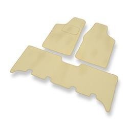 Tapis de sol velours pour Opel Frontera A, B (1992-2004) - Premium tapis de voiture - beige - DGS Autodywan