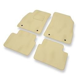 Tapis de sol velours pour Opel Insignia I (2008-2017) - Premium tapis de voiture - beige - DGS Autodywan