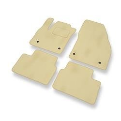 Tapis de sol velours pour Opel Meriva B (2010-2017) - Premium tapis de voiture - beige - DGS Autodywan