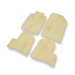 Tapis de sol velours pour Peugeot 206 I (1998-2012) - Premium tapis de voiture - beige - DGS Autodywan