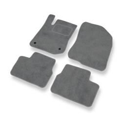 Tapis de sol velours pour Peugeot 208 (2012-2019) - Premium tapis de voiture - gris - DGS Autodywan