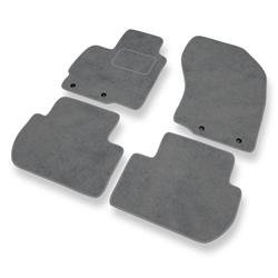 Tapis de sol velours pour Peugeot 4007 (2007-2012) - Premium tapis de voiture - gris - DGS Autodywan