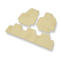 Tapis de sol velours pour Peugeot Expert I (1995-2007) - Premium tapis de voiture - beige - DGS Autodywan