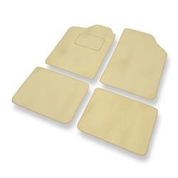 Tapis de sol velours pour Renault Clio I (1990-1998) - Premium tapis de voiture - beige - DGS Autodywan