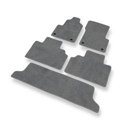 Tapis de sol velours pour Renault Espace III (1996-2002) - Premium tapis de voiture - gris - DGS Autodywan