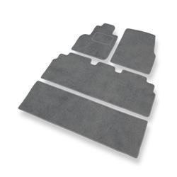 Tapis de sol velours pour Renault Espace IV (2002-2014) - Premium tapis de voiture - gris - DGS Autodywan