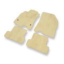 Tapis de sol velours pour Renault Fluence (2009-2016) - Premium tapis de voiture - beige - DGS Autodywan