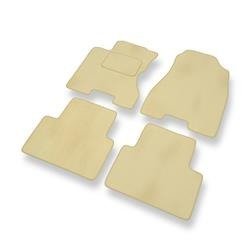 Tapis de sol velours pour Renault Koleos I (2008-2015) - Premium tapis de voiture - beige - DGS Autodywan