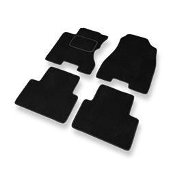 Tapis de sol velours pour Renault Koleos I (2008-2015) - Premium tapis de voiture - noir - DGS Autodywan