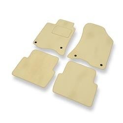 Tapis de sol velours pour Renault Laguna II (2000-2007) - Premium tapis de voiture - beige - DGS Autodywan