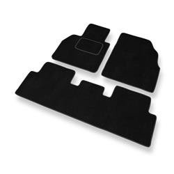 Tapis de sol velours pour Renault Scenic II (2003-2009) - Premium tapis de voiture - noir - DGS Autodywan